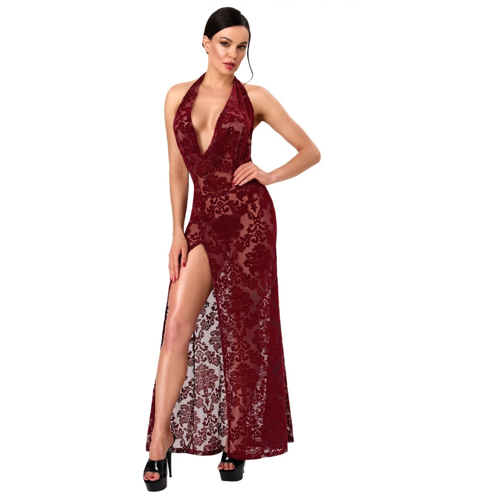Noir Handmade - Masquerade Maxikleid - Bordeauxrot